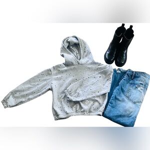 Ultra Flirt Speckled Gray Hoodie